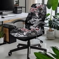 thumbnail image 2 of FKELYI Grunge Wolf American Flag Print Office Chair Cover Removable Computer Chair Slipcover Anti-Dust Swivel Chair Protector Covers for Boss Chair Armchair Decor, Large, 2 of 6