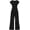 Black, variant on Summer Jumpsuits for Women Dressy Ribbed Cap Sleeve Wide Leg Pants Rompers Elegant Casual One Piece Outfits