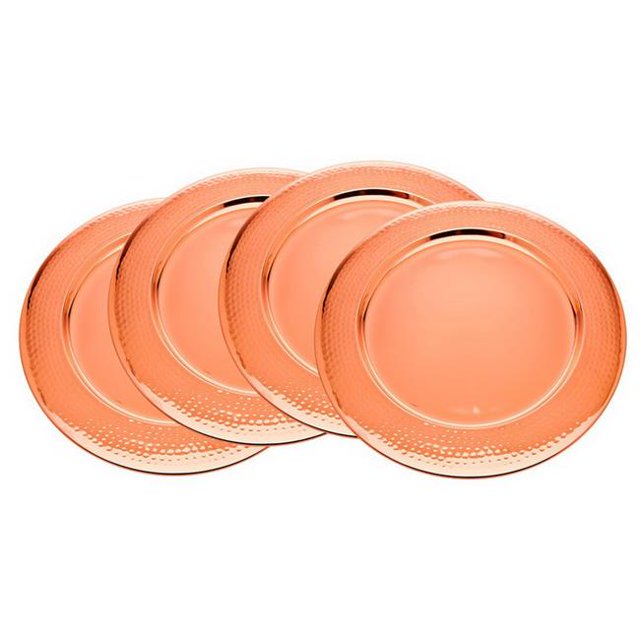 Godinger 12620 Chargeur Martelé, Or Rose - Lot de 4