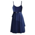 thumbnail image 2 of CHICTRY Girls Lyrical Sequins Dance Dress Latin Ballet Performance Costume Navy Blue 10, 2 of 6