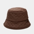 thumbnail image 5 of CoCopeaunts Bucket Hat for Women Autumn Winter Warm Solid Quilted Plaid Fisherman Hat Casual Version Outdoor Flat-top Basin Hat, 5 of 8