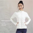 thumbnail image 2 of Chaqueta deportiva ligera, adelgazante y suave para mujer, para correr al aire libre, resistente al viento, con forro polar, cálida y que suaviza tu silueta, 2 of 5