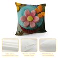 thumbnail image 4 of Colorful Cupcakes Rainbow Flower Cake Print Fun Cushion Cover Novelty Throw Pillow CaseOutdoor Sofa Couch Living Room Single, 4 of 5