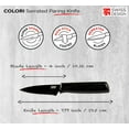 COLORI NonStick Serrated Paring Knife with Safety Sheath 4 inch