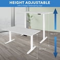 thumbnail image 2 of Mount-It! White Electric Standing Desk with Extra-Wide  55" Desktop, White, 2 of 9