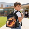 thumbnail image 3 of Uorisanigo Lightning Fire Rugby School Backpack for Little Boys 5-7, Breathable Small Bookbag with Adjustable Straps, Large Capacity Preschool Rucksack for Camping, 3 of 7