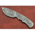 thumbnail image 4 of 6.75" spear point Damascus steel blank blade pocket knife with 3.25" cutting, 4 of 6