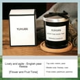 thumbnail image 2 of Black Sandalwood Scented Candle for Men 15 oz – Bergamot, Tobacco, Amber & Musk - Wood Wick - Up to 60 Hours Burn - Soy Blend Wax, USA Poured – Signature Collection, 2 of 4