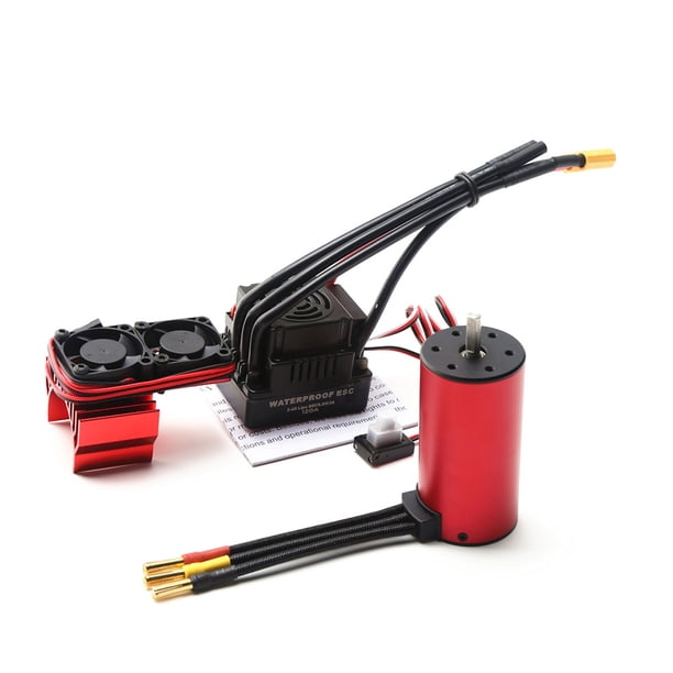 Esc S3670 2650KV Motor sin escobillas Motor impermeable sin sensor y 120A Sin escobillas ESC XT60 Reemplazo del disipador de calor para HSP HPI 1/8 RC Car Truck Eccomum Esc