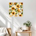 thumbnail image 3 of Retro Sunflower Wooden Wall Clock Silent Non Ticking, Watercolor Letter Flowers Square Wall Clocks Battery Operated, Decor Clock for Home Office, Living Room, Kitchen, 12 Inch, 3 of 9