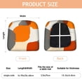 thumbnail image 3 of Orange and Grey Abstract Art Artwork Seat Covers for Dining Room Chairs Set Of 4,Stretch Printed Washable Chair Seat Cover with Elastic Ties and Button,Removable Waterproof Couch Cushion Covers, 3 of 6