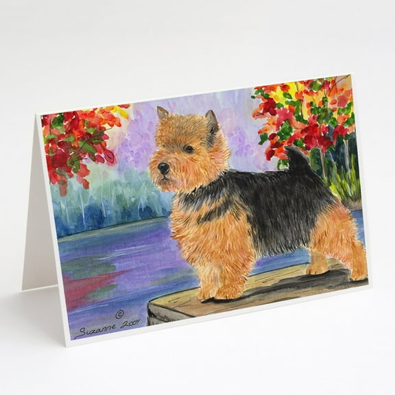 Norwich Terrier Greeting Cards and Envelopes Pack of 8