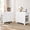 White(3 Drawers), variant on Brafabhome Modern Night Stand with Charger Station and USB-C Port, 3 Drawer Nightstands Set of 2, Larger Wider Bedside Table, for Bedroom, Black Nightstand