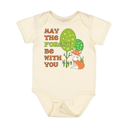 

Inktastic May the Forest Be with You- Cute Fox Gift Baby Boy or Baby Girl Bodysuit
