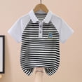 thumbnail image 6 of Girls Bow Back Detail Round Neck Short Sleeve Blouse, Solid Color Soft Cotton Top, Cute Summer Tee, 1-8 Years, 6 of 7