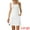 White, variant on Sleeveless U Neck Button Down Tank Dress M Black