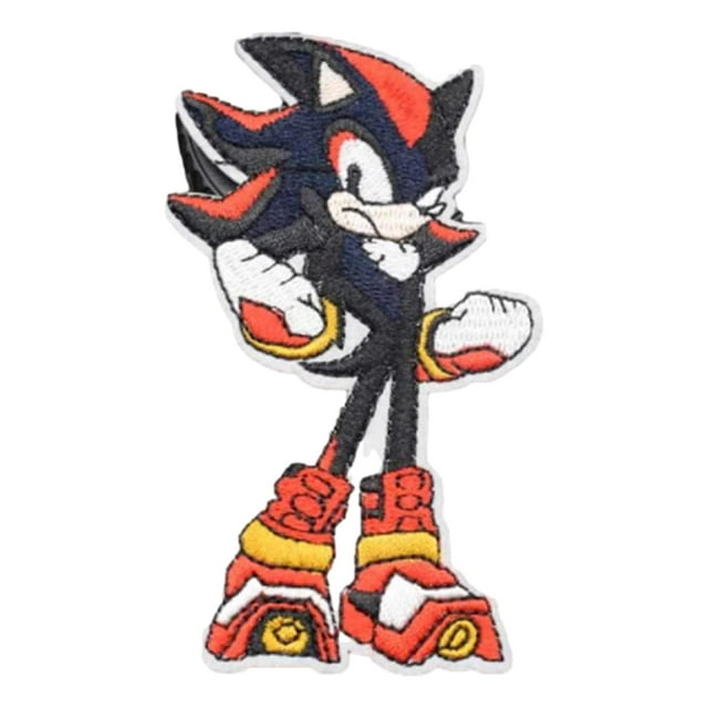 Parche de tela con apliques de Sonic The Hedgehog Shadow de 10 cm de altura