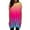 Hot Pink, variant on Womens Summer Crew Neck Short Sleeve Tops Longline Style Pocket Detail Tees Colorful Gradient Ombre Pattern Print T-Shirts