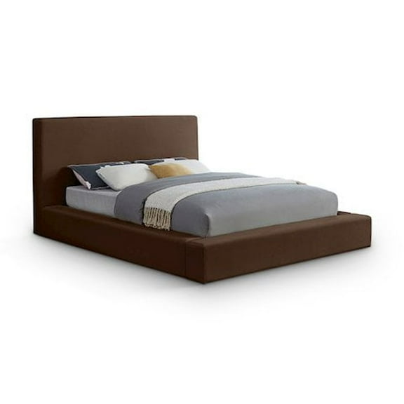 Meridian Furniture Dorian Brown Velvet Full Bed