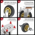 thumbnail image 4 of Ruedas neumáticas giratorias de 3 pulgadas, juego de 4 ruedas de placa de servicio pesado, rotación silenciosa de 360 grados con perno, carga máxima 264,55 libras, 4 of 5