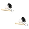 thumbnail image 2 of Bearachild 3 piezas de llavero de béisbol artificial pequeño guante de murciélago de llavero Prop suministros deportivos regalo niños Type8 NO8, 2 of 6