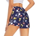 thumbnail image 3 of Bixox Women's Colorful Jellyfish pattern 2 in 1 Running Shorts - Lightweight Athletic Workout Gym Yoga Shorts Liner with Pockets - X-Large, 3 of 7