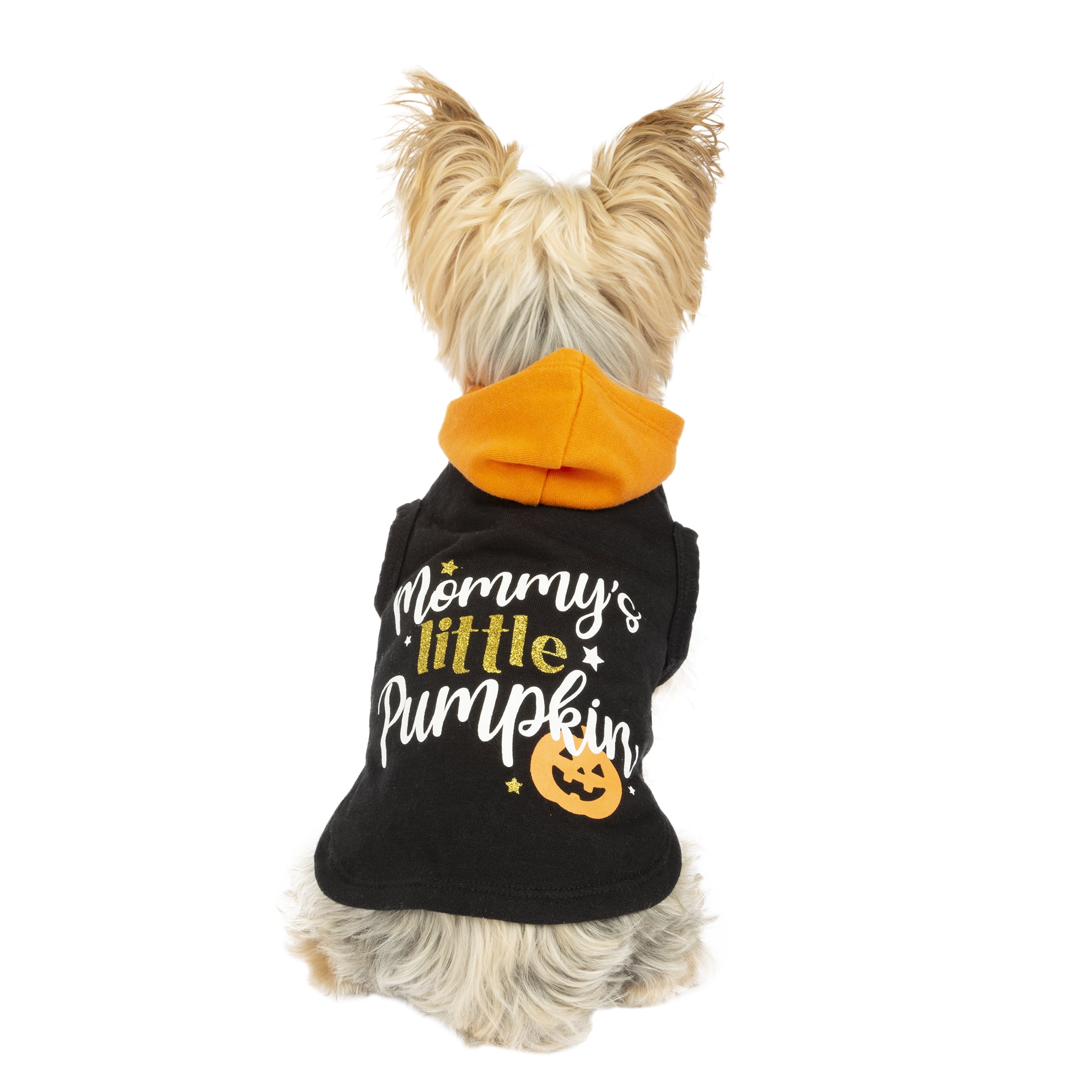Vibrant Life Halloween Dog Clothes, Mommy's Little Pumpkin Hoodie, for Dogs or Cats, Size XXS