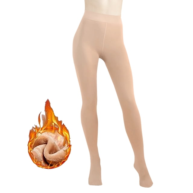 G&Y Mallas Forradas de Lana para Mujer -200D Leggings Terma Pantimedias Opacas Cálidas de Invierno, Nude M