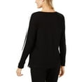 thumbnail image 2 of Karen Scott Plus Size Stripe Detail Top Black 2X, 2 of 2