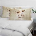 thumbnail image 4 of Brown Ombre Daisy Throw Pillow Cover, Pillowcase Protectors with Zipper, Breathable Decorative Lumbar Pillow Case Cover, Farmhouse Vintage Floral Botanical Pillow Shams for Couch Sofa 12x20Inch, 4 of 8