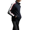 thumbnail image 2 of Ma Croix Men's Active Slim Fit Track Jacket with Button Sleeve Accents, 2 of 7