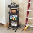 thumbnail image 5 of 4-Tier Metal Rolling Utility Storage Cart, Multipurpose Organization, 5 of 9