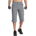 thumbnail image 2 of Pantalones cortos cargo TACVASEN para hombre, senderismo, secado rápido, gris claro, 2 of 7