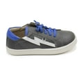 thumbnail image 4 of Old Soles Boys Bolty Runner Shoes, Grey \ Neon Blue,34 EU (2.5 US) M US, 4 of 7