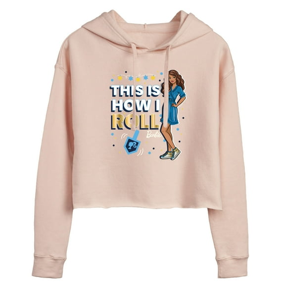 Barbie - Holidays & Christmas - Hanukkah This Is How I Roll - Juniors Cropped Pullover Hoodie
