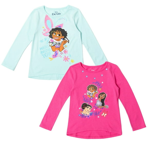 Disney Encanto Mirabel Luisa Isabela Toddler Girls 2 Pack Long Sleeve T-Shirts Toddler to Big Kid
