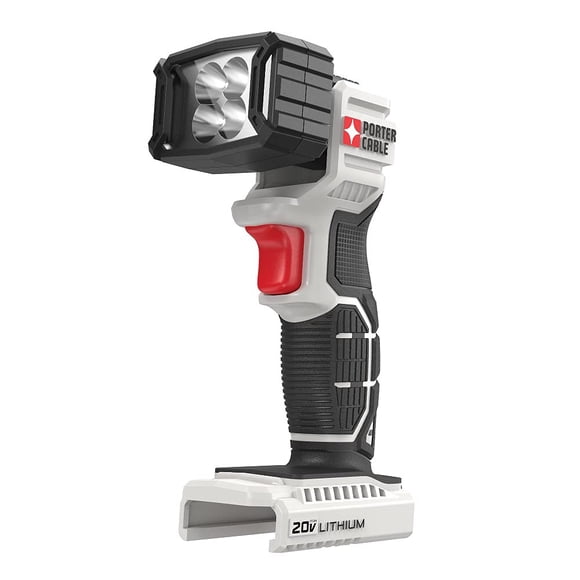 Lámpara de trabajo PORTER-CABLE LED de 20 V como máximo, 120 lúmenes con 7,34 cm