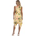 thumbnail image 4 of HELLHERO Side Pockets Summer Sleeveless Dress, Tropical Fruit Print Sleeveless Dresses Polyester Round Neck Sleeveless Sundress Irregular Hem, 4 of 8