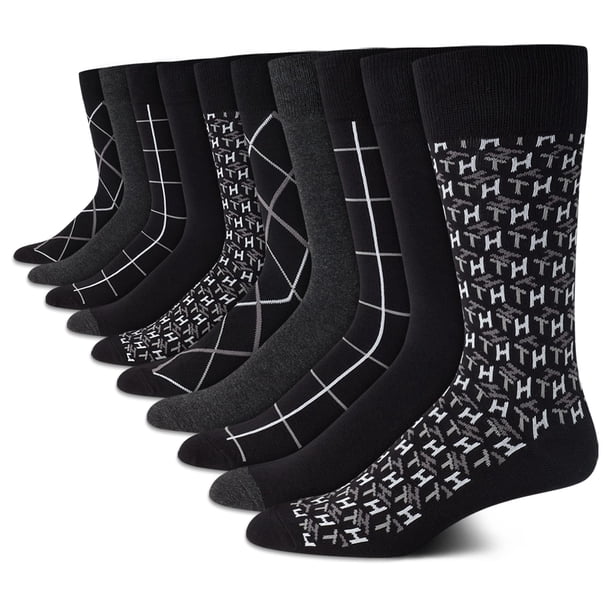 Calcetines de vestir Tommy Hilfiger para hombre, 10 unidades, mezcla de algodón suave