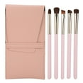 thumbnail image 1 of Kit de 5 pinceles de maquillaje Ormromra para ojos y polvos tono rosa, 1 of 8