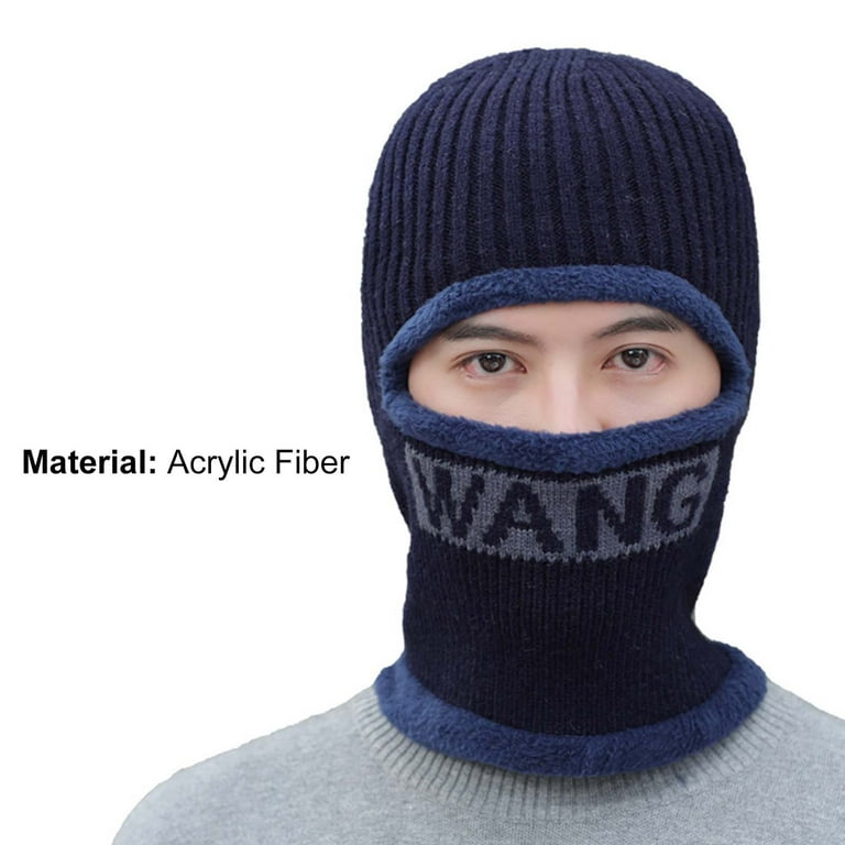 Balaclava Knitted Warmer Windproof Hat Covering Face for Men
