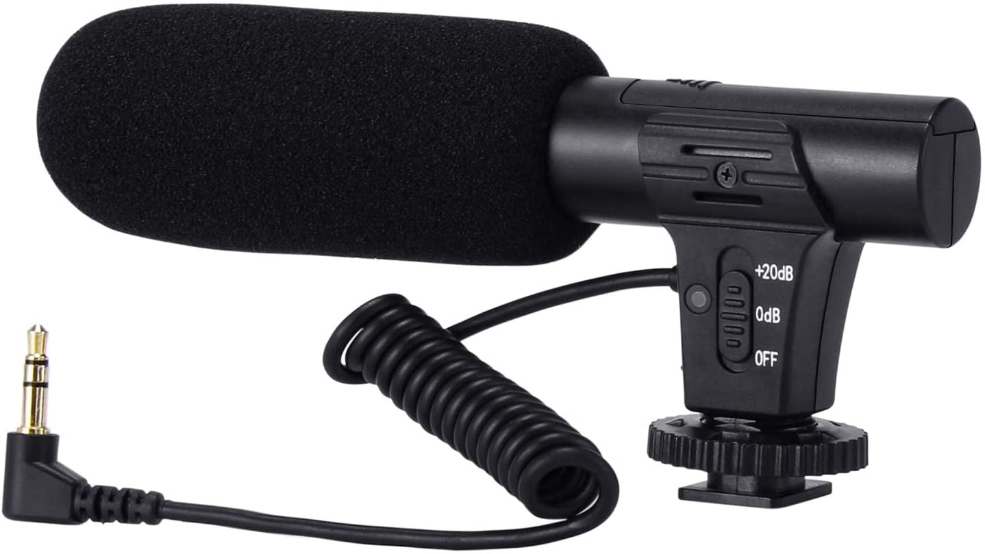 Photography Interview Shotgun Mic Microphone for Nikon Canon DSLR Camera/DV Camcorder with 3.5mm Jack Not for Canon T5i,T6 Camcorder Microphone 