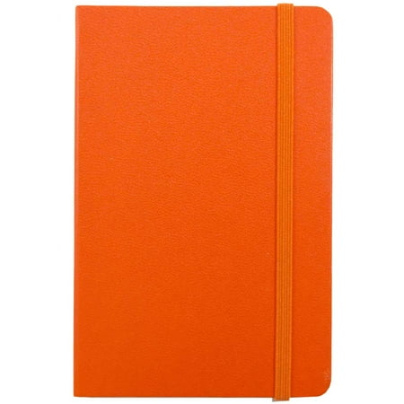 UPC: 0707152625968 | JAM Hardcover Notebook with Elastic Band  1/Pack  Orange  Travel Size  4 x 6  70 Lined Sheets