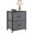Grey, variant on Simple Deluxe Nightstand 2 Drawers Dresser for Bedroom, 3-Tier Bedside Table with Fabric Bins, Night Stand Set 2, End Table for Living Room, wood top Load-bearing up to 44 lb, Black