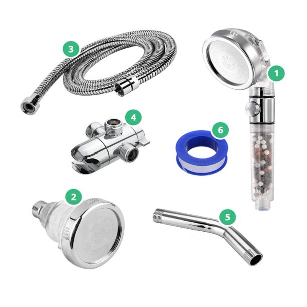 StoneStream EcoPower Shower Head System — MultiFunction Wall