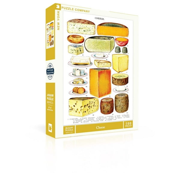 New York Puzzle Company Cheese 500 Piece Jigsaw Puzzle