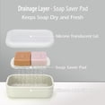 thumbnail image 4 of IGETTOCO Enhanced Leakproof Silicone Travel Shampoo bar Holder Shampoo and Conditioner Bar Container Soap Box for Handmade Soap Shatterproof Soap Holder for Save Soap (Clear&Violet), 4 of 8