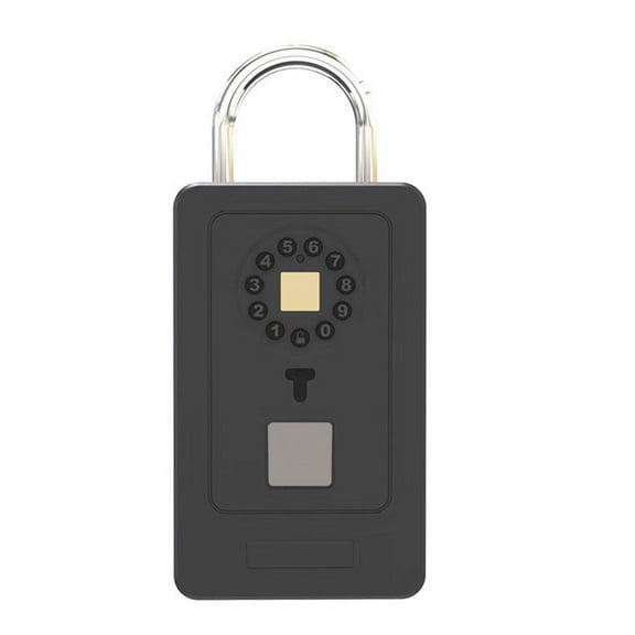 Upgrades Key Lock Box with Blue tooth & Fingerprint Access Key Lock Box Wireless Lockboxes Simple Installs for Outdoor Use