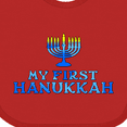 thumbnail image 4 of Inktastic My First Hanukkah with Menorah Boys or Girls Baby Bib, 4 of 4