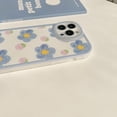 thumbnail image 6 of Case Compatible for iPhone 13 Mini, Cute Flower Soft TPU Protective Bumper Cover Women Girls, Blue Floral Pattern Phone Case for iPhone 13 Mini (5.4 inch), 6 of 7